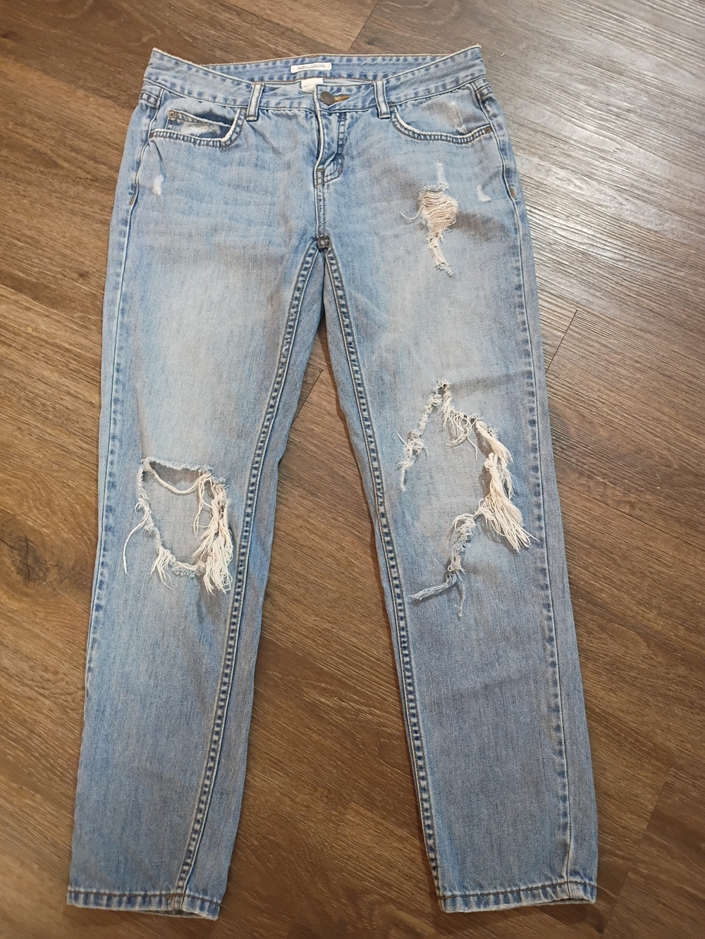 Billabong Light Blue Distressed Boyfriend Jeans Size W26